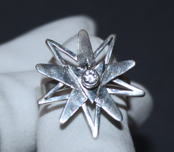 Women's ring,star.Original.Designer jewelry.