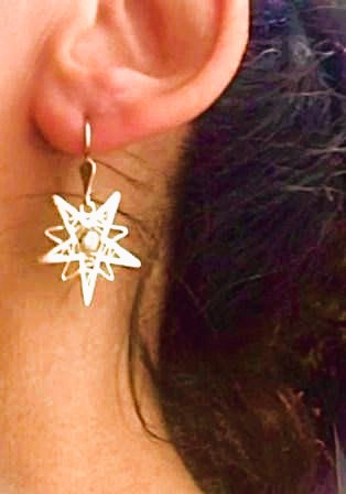 Diamond earrings,14 gold.Diamantove naušnice,cz.